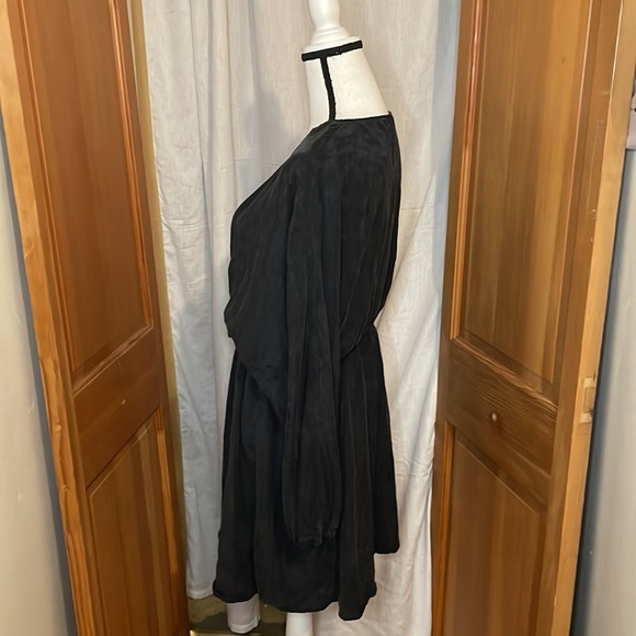 Zara black pullover love sleeve dress with front tie size XL - Picture 5 of 6